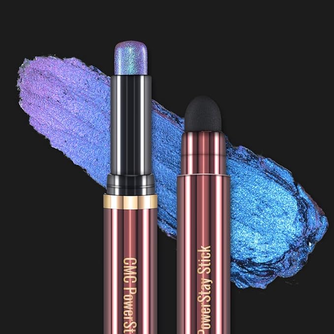 CHARMACY New Duochrome Long Stay Eyeshadow Stick, Creamy Eye Shadow Stick, Multicolor-Shifting Glitter Eyeshadow, Waterproof & Smudge-Proof, High Pigmented, Built-in Smudger #03