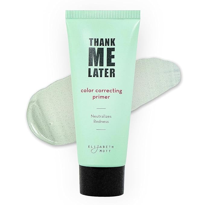 Elizabeth Mott Thank Me Later Color Correcting & Eye Primer Duo – Face Primer with Niacinamide for Redness Control & Smooth Makeup Base – Eye Primer for Long-Lasting, Crease-Free Eyeshadow – 30g + 10g