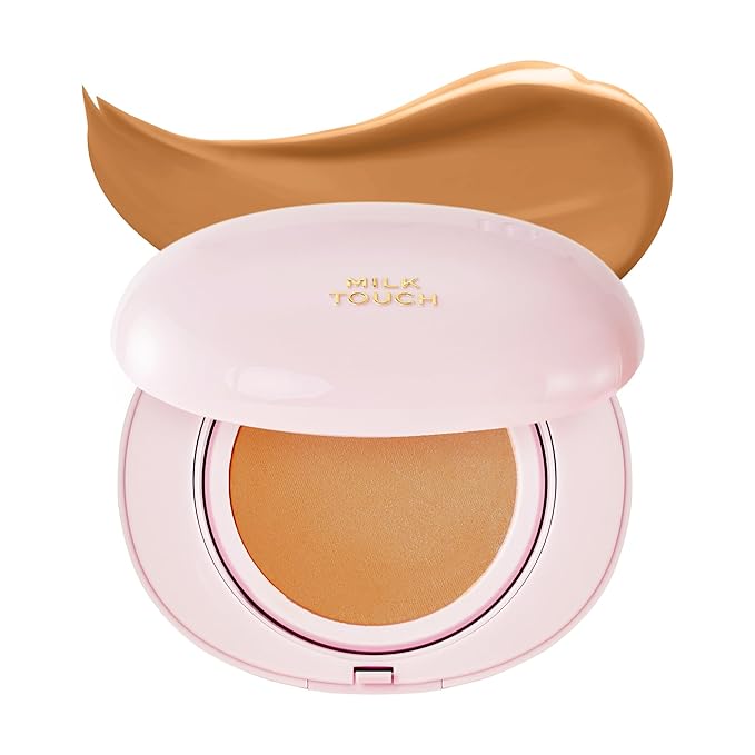 milktouch Cushion Foundation, 24H Flawless Skin, Radiant Shine, No Oxidation, Long-Lasting, Non-Creasing, 60% Hydrating Skincare Infused Korean, Stocking Stuffers, Christmas Gifts (30N Hazel)