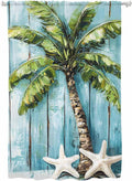 Sheer Curtains 63 Inch Length, Coastal Beach Starfish Semi Sheer Curtains Light by Unknown