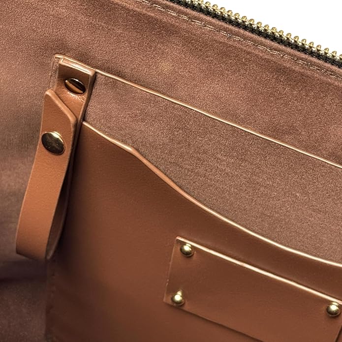 African Black Women's Leather Tote Bag, Large, Premium Vegan Leather, Full Zip, Perfect Christmas Gifts For Women