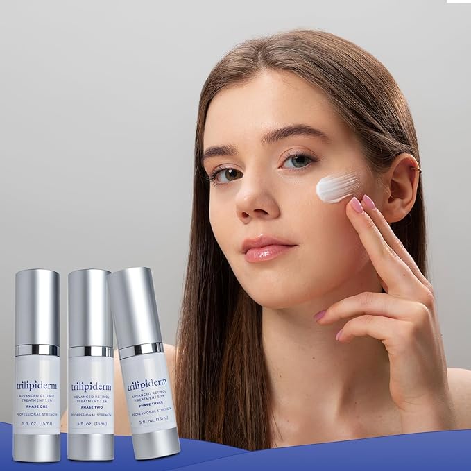 Trilipiderm Advanced Retinol Serum for Anti-Aging - 3 Phases (1.5%, 3.5%, 5.5%) - 5oz Each