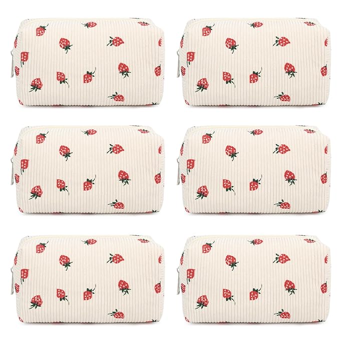 SOIDRAM Makeup Bag Preppy Cosmetic Bag Bulk Makeup Pouch Personalize Travel Toiletry Bag Organizer Cute DIY Makeup Brushes Storage Bag for Women