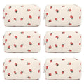 SOIDRAM Makeup Bag Preppy Cosmetic Bag Bulk Makeup Pouch Personalize Travel Toiletry Bag Organizer Cute DIY Makeup Brushes Storage Bag for Women