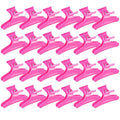 Ondder 24 Pcs Hot Pink Butterfly Hair Claw Clips for Styling Sectioning Styling Makeup Hair Sectioning Clips for Makeup Cutting Coloring Hair Accessories for Women Girls