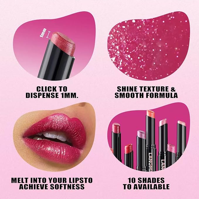 Romantic Red Lipstick For Women Matte Nude Glitter Shimmer Metallic Highly Pigmented Moisturizing Lip stick Hypoallergenic Waterproof Long Lasting Lipsticks Quick Makeup Lightweight Portable 04 #