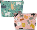 Cat Lover Gifts 2 PCs Makeup Bag, Cat Themed Gifts for Cats Owner Women Girls Daughter Best Friend Sisters Friendship Graduation Birthday, Cats Cosmetic Bag Travel Pouch