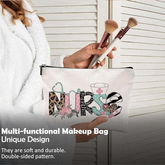 Nurse Cosmetic Bags With Zipper - Gifts for Women & Nursing Students