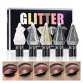 5 Pcs Liquid Eyeshadow Glitter Eyeliner Diamond Colorful Set with Shimmery and Waterproof Eye Shadow for Gift Eye Glitter Makeup (Type B)
