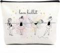 fkovcdy Cute ballerina makeup bag watercolor ballet dancing girl dancer gift recital gift little girl teen student ballet lover