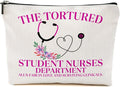 Nurse Practitioner Gifts Makeup Bag, Nurse Accessories Cosmetic Bag, Nursing Travel Organizer Zipper Pouch Thank You Nurses Week Gifts for Women Registered Nurses Physician Assistant, Blue