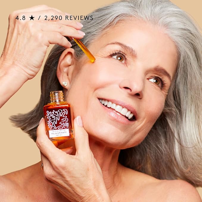 Naked & Thriving Rejuvenate Restorative Face Oil | Organic, Vegan, & Naturally-Derived Skin Care | Reduce the Look of Wrinkles and Moisturize Skin (1.18 oz/35 mL)