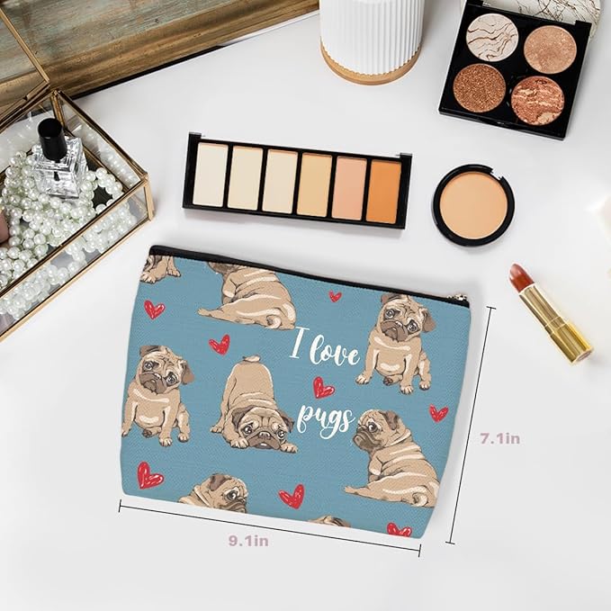 Cute Dog Makeup Bag, Large Capacity Travel Makeup Case Cosmetic Bags for Women, Portable Pouch Purse Travel Essentials Toiletries Accessories, Christmas Birthday Gifts for Women 2