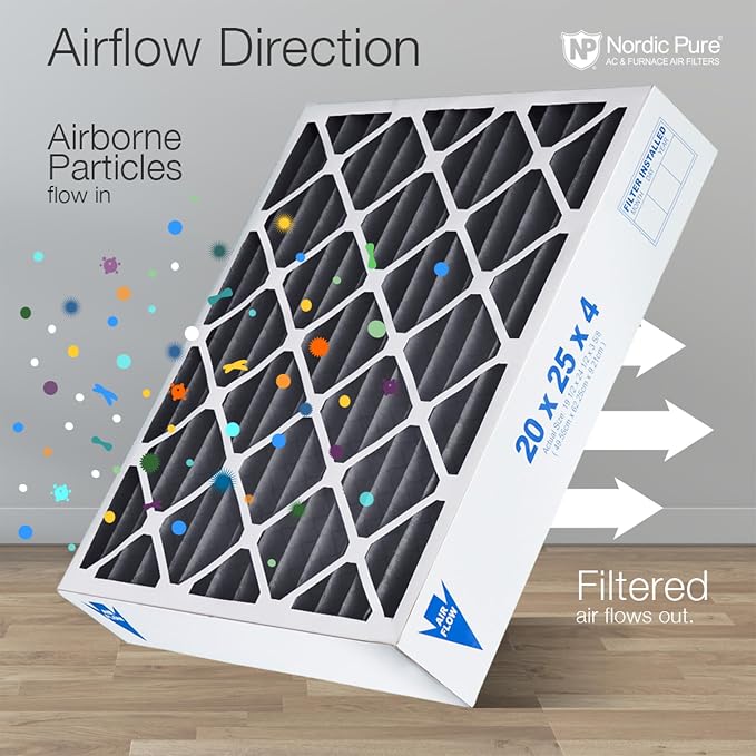 Nordic Pure 16x20x4 Furnace Air Filters MERV 10 Pleated + Carbon 2 Pack - Image 8