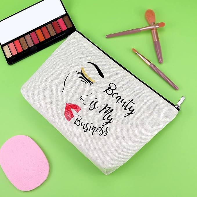 Makeup Artist Gifts for Women Cosmetic Bag Makeup Lover Gift for Lash Girl Beautician Hairdresser Thank You Present for Stylist Cosmetology Graduation Travel Cosmetic Pouch Christmas Birthday Present