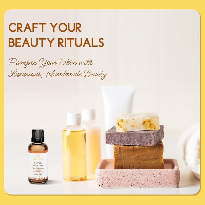 Neroli Essential Oil Organic for Skin Diffuser Room Spray, 100% Pure Bitter Orange Blossom Essential Oil Neroli 1 Oz