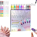 12 Color Nail Art Pens for Painting Nails, 2026 New Nail Art Markers for Gel Nails, DIY Nail Art Marker Drawing Painting Liner Pen for Home Salon Quickly Dry Nail Art (1 Pack)