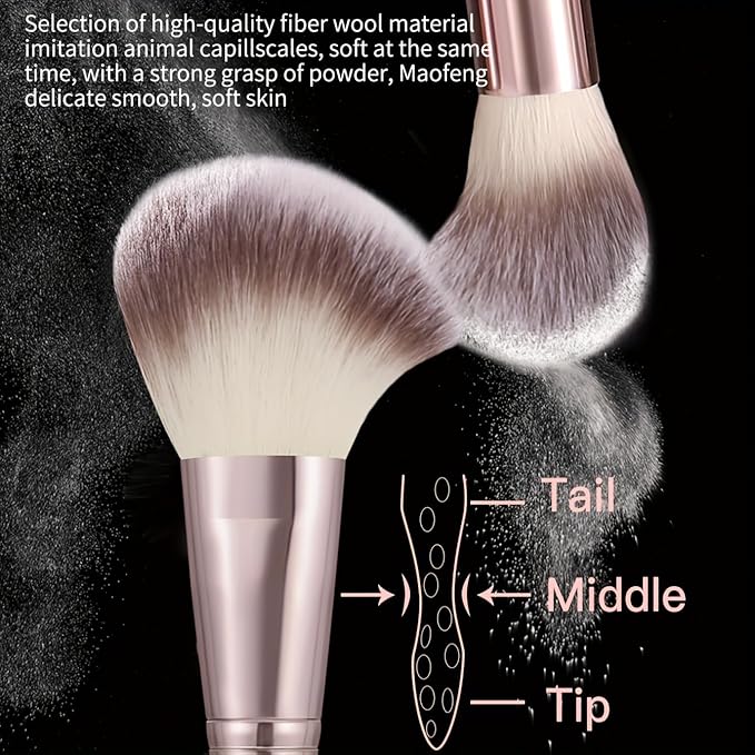 40Pcs Brown Makeup Brushes Set Professional Makeup Kit Multi-functional Makeup Tool Set with Case Facial Makeup Accessories, Foundation Makeup Brush Kit Eye and Face Make up Brushes & Tools