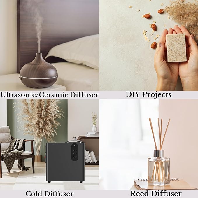 Scentia Hotel Diffuser Oil Inspired by The Nobu Hotel Scent - 500 mL 16.9 fl oz - Essential Oil Blend Jasmine, Lilly, Sandalwood & Fresh Citrus for HVAC Ultrasonic Diffusers - Nobu Essence