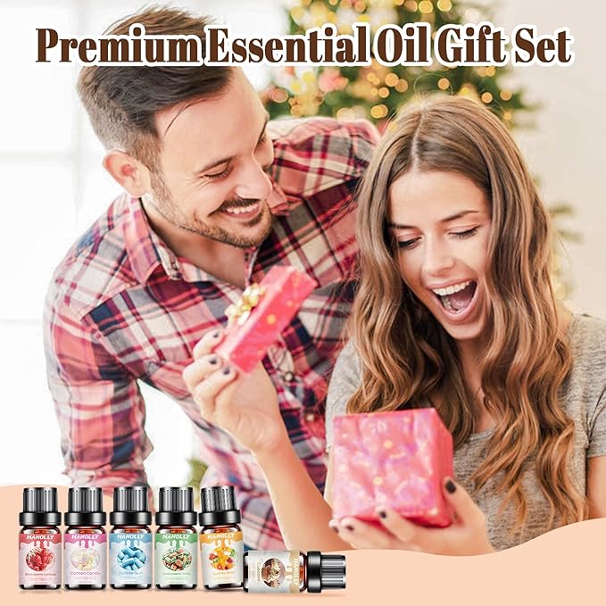 Premium Essential Oil Set, Fragrance Oil for Candle & Soap Making, Essential Oils for Diffusers for Home, Diffuser Oil Scents, Aromatherapy Scented Oils (6X10ml)