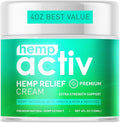 Hemp Cream, Lightweight Moisturizing Formula with Hemp, Menthol, MSM & Arnica, 4 Fl Oz