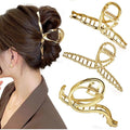 Mehayi 3 PCS Metal Large Hair Claw Clips for Thick Heavy Hair, Big Non-Slip Hair Catch Barrette Jaw Clamp, Strong Hold Claw Barrettes for Long Hair, Fashion Hair Styling Accessories for Women Girls