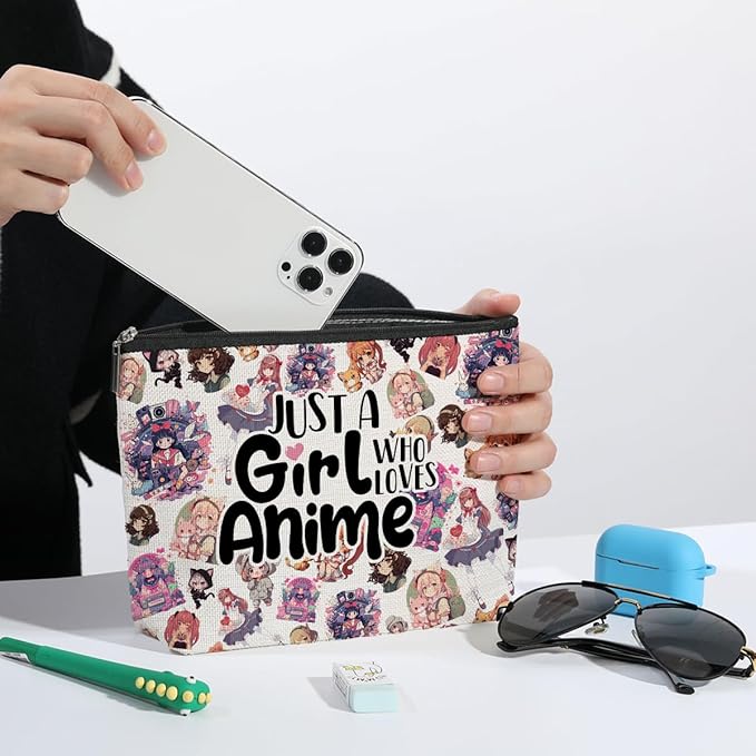 Anime Merch Anime Stuff Anime Makeup Bag， Graduation Nurse Day Birthday Anime Accessories Anime Gifts for Women Teen Girls Anime Lovers Fan Daughter Sister Granddaughter Best Friend Cosmetic Bag