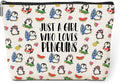 Cute Penguin Makeup Bag Penguin Gifts Penguins Party Favors Stuff Decor Funny Travel Toiletry Bag for Women Best Friends Girls Animal Penguins Lovers Daughter Sister Camping Birthday Christmas