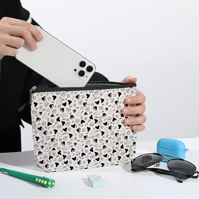 Cute Mouse Cartoon Movies Mouse Themed Gifts Makeup Bag Graduation Nurse Mothers Day Birthday Animal Lovers Gifts for Women Movie Gifts for Cartoon Lovers Girls Friend Daughter Niece Cosmetic Bag