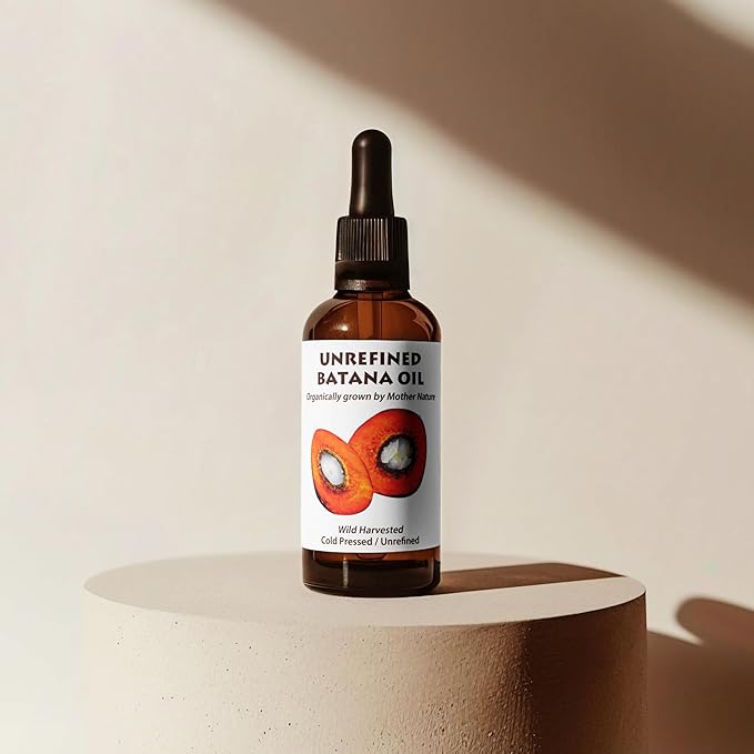 Best Natures Batana Oil for Hair Growth and Repair: Raw Batana Oil from Honduras - 100% Pure & Natural - For Thicker & Stronger Hair. Recognized by Dr. Sebi (1 fl oz)