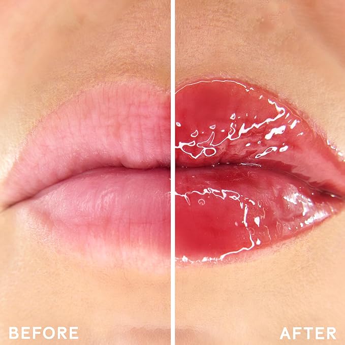 Winky Lux Enchanted Very There Lip Oil - Hydrating Nude Brown Tint with Jojoba Oil, Non-Sticky Glossy Lip Oil, Tinted Brown Gloss for Juicy Lips & Soft Vanilla Scent