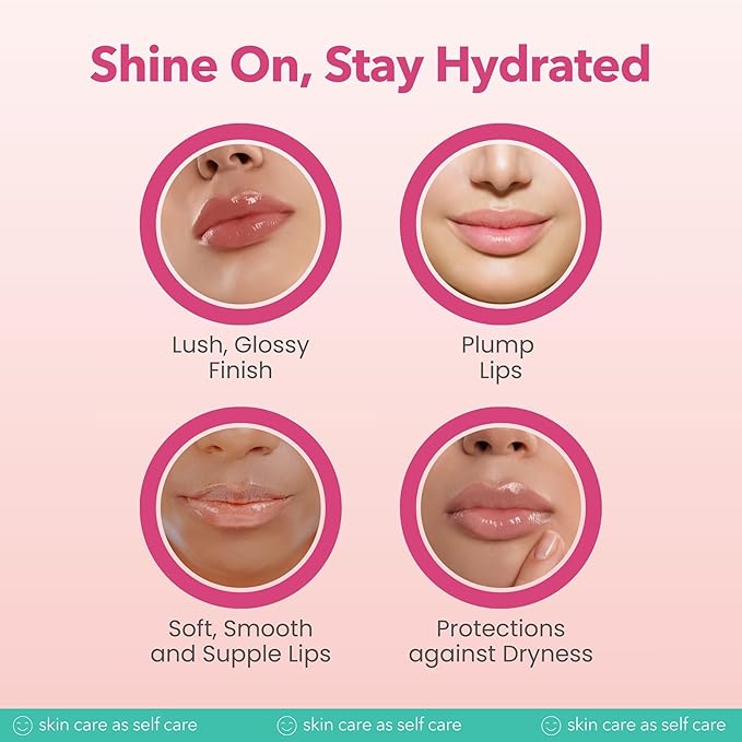 Patchology Lip Gloss for Women - Hydrating Gloss with Aloe, Honey & Goji Berry Oil, Moisturizing Treatment for Cracked Lips, Christmas Gifts for Women & Stocking Stuffers for Teen Girls (Clear, 15ml)