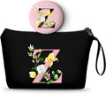 SEAMOON Bride to be Birthday Womens Unique Initial Monogram Gifts for Women Mom Personalized Travel Makeup Cosmetic Bag with Mirror Valentines Mothers Day Christmas Graduation Z