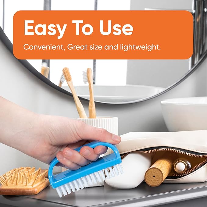 Nail Brush for Cleaning Fingernails, Nail Scrubber Brush, Toe Foot Hands Fingernail Brush Cleaner- Small Scrub Brush- All-Purpose Stiff Cleaning Brush for Home, Kitchen, Work, 12 Pack - Superio