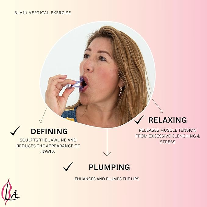 Lip Plumper Device | Non-Invasive Lip Plumping Device, Pain-Free | 60-Second Daily Exercise for Fuller Lips, Defined Jawline & Firmer Skin, MADE IN USA (Sky Blue)