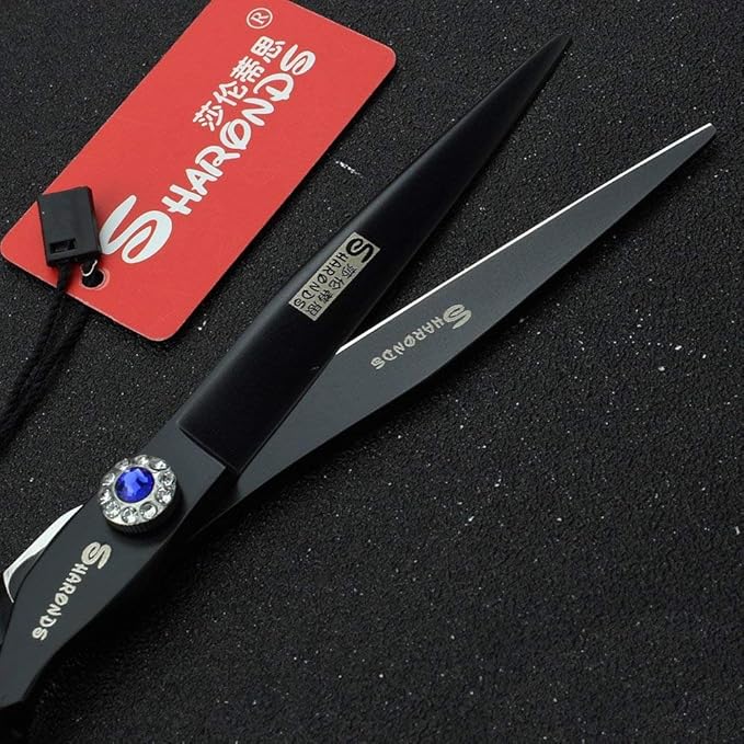 7 inch salon personalized scissors 19 cm cool black salon hair styling hair scissors stainless steel hair tools