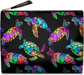 Cute Makeup Bag for Purse Waterproof Cosmetic Bags for Women Funny Smooth Zipper Travel Toiletry Pouch 10X8 Inches-Rainbow Turtle Makeup pouch