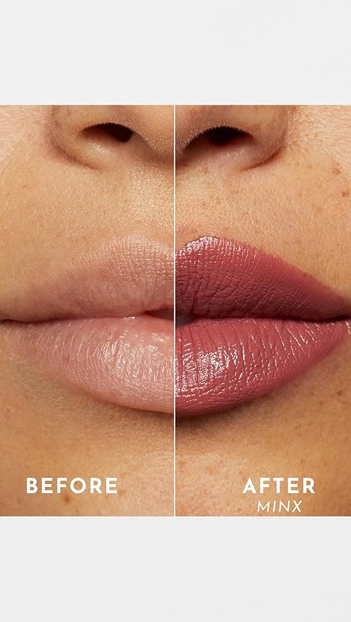 Lawless Women's Forget the Filler Lip-Plumping Line-Smoothing Satin Cream Lipstick, Minx, Pink, 0.1 Ounce