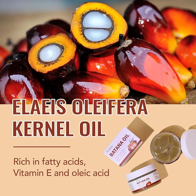 Batana Oil for Hair Growth Pure and Natural Raw Unrefined Dr Sebi,Hair Oil,Great for Skin Care and Hair Care Promotes Hair Thickness for Men Women