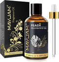 MAYJAM 100ML/3.38FL.OZ Peach Fragrance Oils with Glass Dropper, Essential Oils for Diffusers for Home, Long Lasting Scented Oils for Diffusers Soap Candle Making