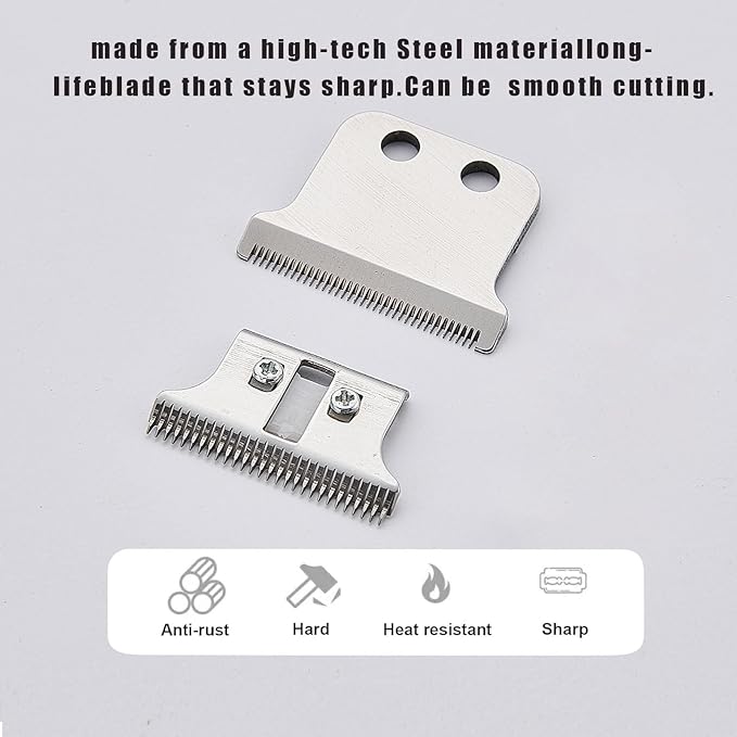 Adjustable T-Shaped Trimmer Blade Compatible with Wahl Detailer and Hero Trimmers (2Pack)