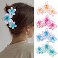 Hawaiian Flower Hair Clips Large Matte Hair Claw for Women Non-Slip Strong Hold Clips for Thick Hair, Hair Accessories for Women and Girls