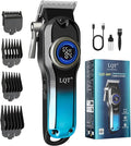 LQT® Hair Clippers for Men Professional, Body Hair Trimmer & Cordless Grooming Set with LED Display Zero Gap Clippers,Fade Haircut Kit, Electric Hair Cut Machines- Ideal Gifts for Men (Blue)