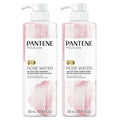 Pantene Sulfate Free Shampoo and Conditioner Set, Rose Water, Soothing and Moisturizing, Infused with Vitamin B5, for all Hair Types, Safe for Color Treated Hair, Pro-V Blend, 17.9 Fl Oz Each, 2 Pack