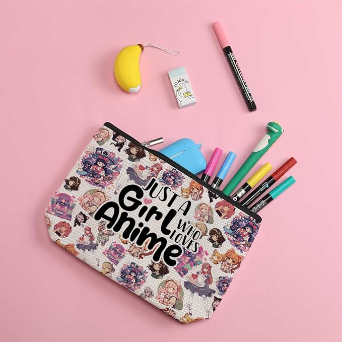 Anime Merch Anime Stuff Anime Makeup Bag， Graduation Nurse Day Birthday Anime Accessories Anime Gifts for Women Teen Girls Anime Lovers Fan Daughter Sister Granddaughter Best Friend Cosmetic Bag