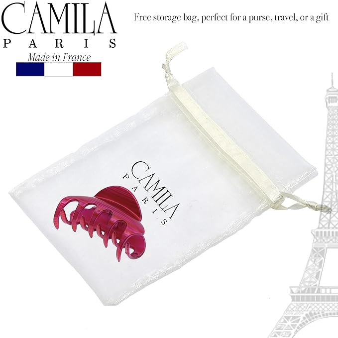 Camila Paris CP3218 French Hair Clip for Women for Thick Hair for Long Curly Wavy Hair, Large, Girls Hair Claw Clips Jaw Styling Hair Accessories for Women, Strong Hold No Slip Grip, Made in France