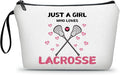 Lacrosse Gifts for Girls - Cosmetic Makeup Bag & Team Gifts for Women