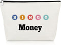 Bingo Gifts Bingo Money Game Makeup Bag Funny Gambler Gifts for Player Casino Lovers Cosmetic Bag Casino Gambling Presents for Best Friend Christmas Birthday Travel Cosmetic Pouch Gambling Presents