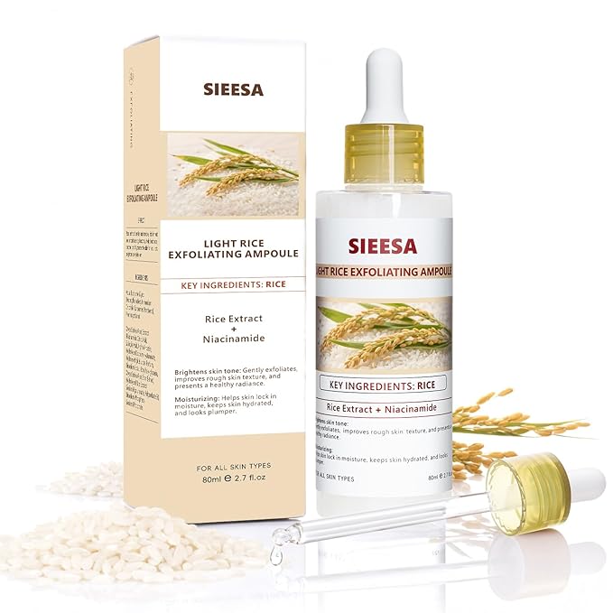 Peel Shot Glow White Rice Peeling Ampoule, Fermented Rice Extract Formula for Gentle Exfoliation, Soothes & Hydrates, For Various Skin Types (2.7 fl oz)