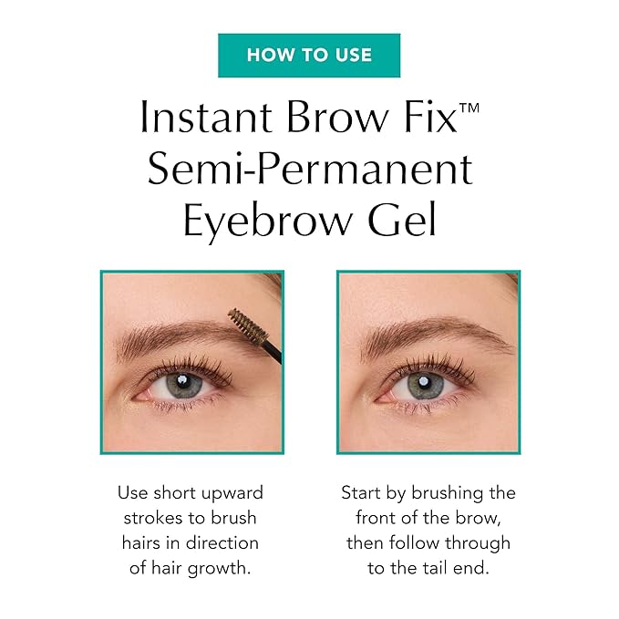 Thrive Causemetics Instant Brow Fix Semi-Permanent Eyebrow Gel, Waterproof Tinted Eye Brow Gel with Vitamin B5, Smudge-Proof, Long Lasting Definition, Vegan & Cruelty Free, Audrey (Medium Brown)